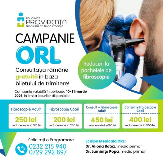 Script Z Orl Campanie ORL, la Policlinica Providența | Providența - Policlinică și ...